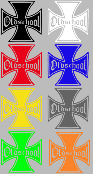 Aufkleber Iron Cross Oldschool Eisernes Kreuz